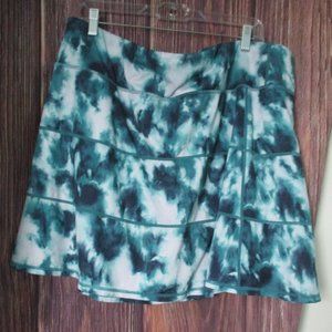 Ideology size 2x dark teal white tie dye skort pleated EUC